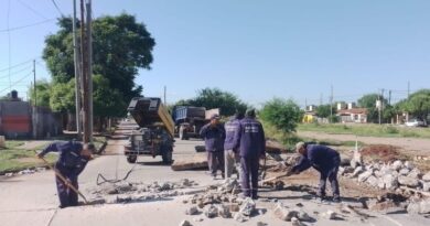 Nuevos bacheos en la red vial de la ciudad