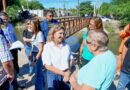 La intendente Fuentes supervisó obras de refacción y mejora de puentes peatonales sobre el canal San Martín