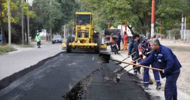 Obras Públicas de la Municipalidad trabajó en el mantenimiento de la avenida Madre de Ciudades