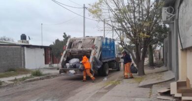 Servicios Urbanos de la Municipalidad cumplirá con la recolección de residuos durante el feriado del 9 de julio